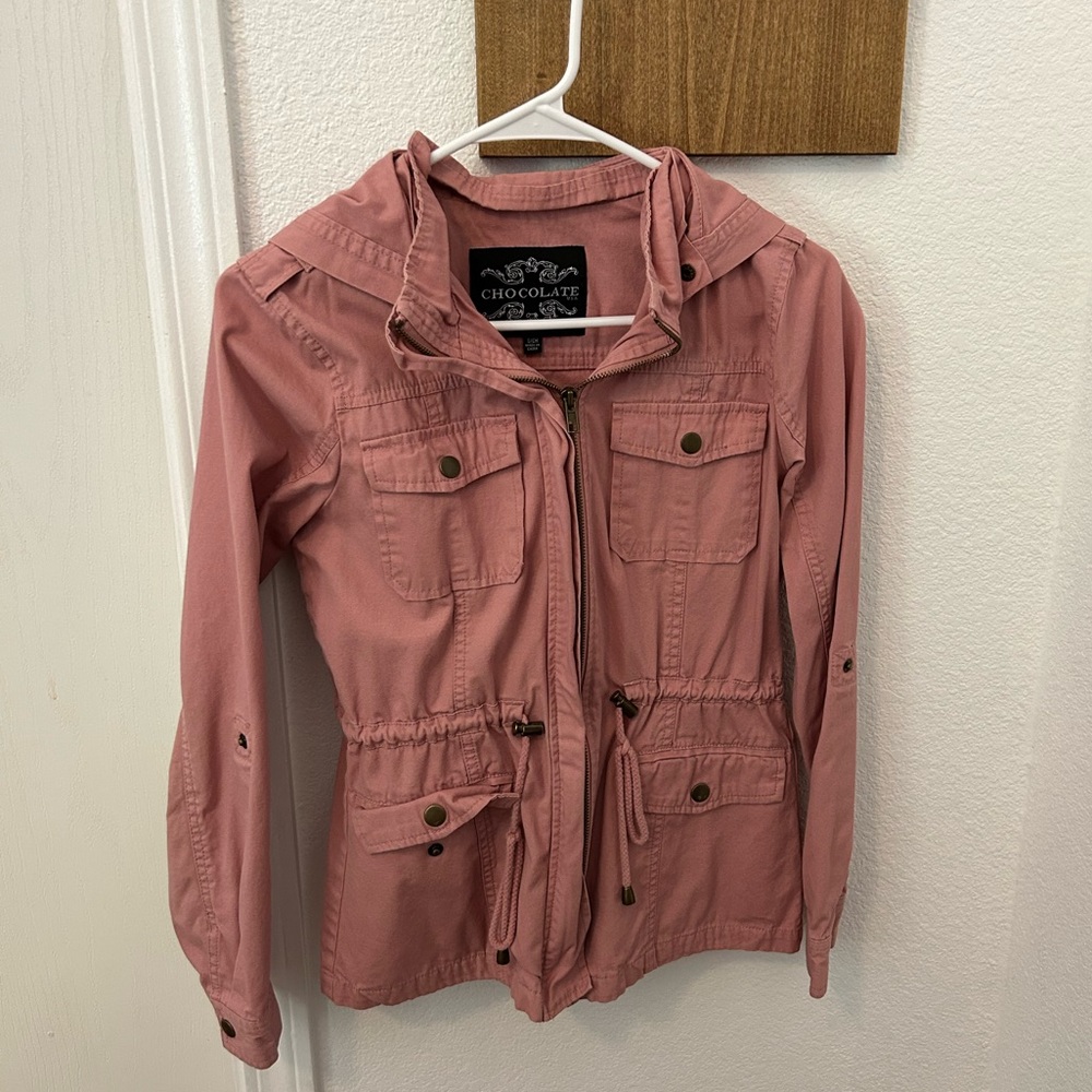 Pink utility jacket